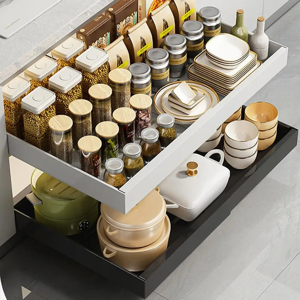 Garvee Adjustable Pull Out Cabinet Organizer With Tool Free Installation