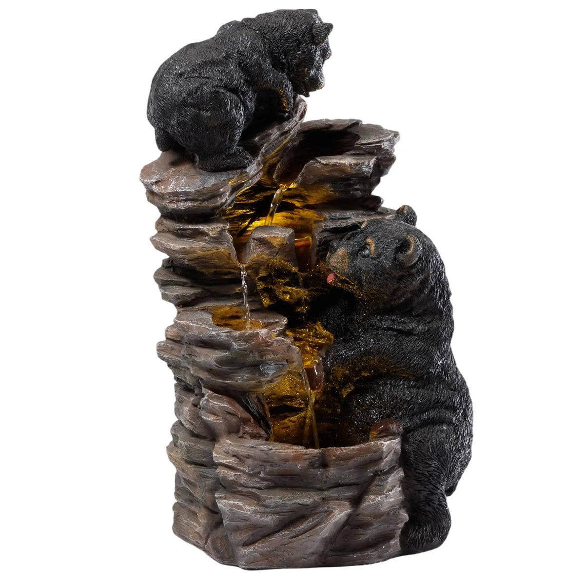YOYTOP Stone Garden Water Fountain With Built In LED Lighting