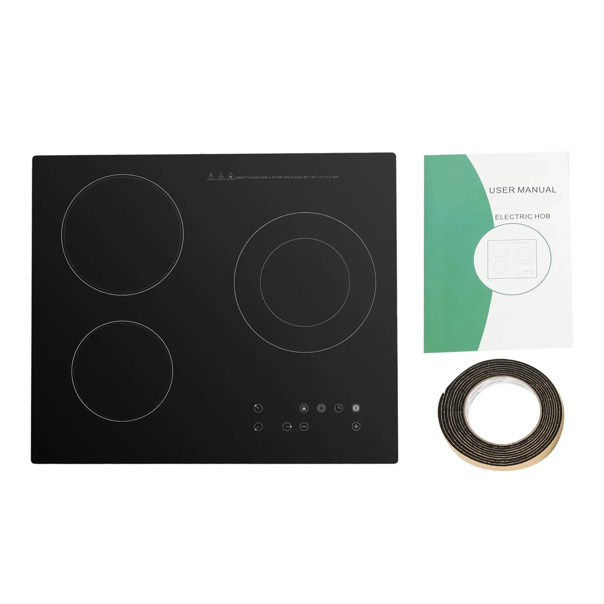 Portable Electric Ceramic Cooktop With Touch Control And Timer