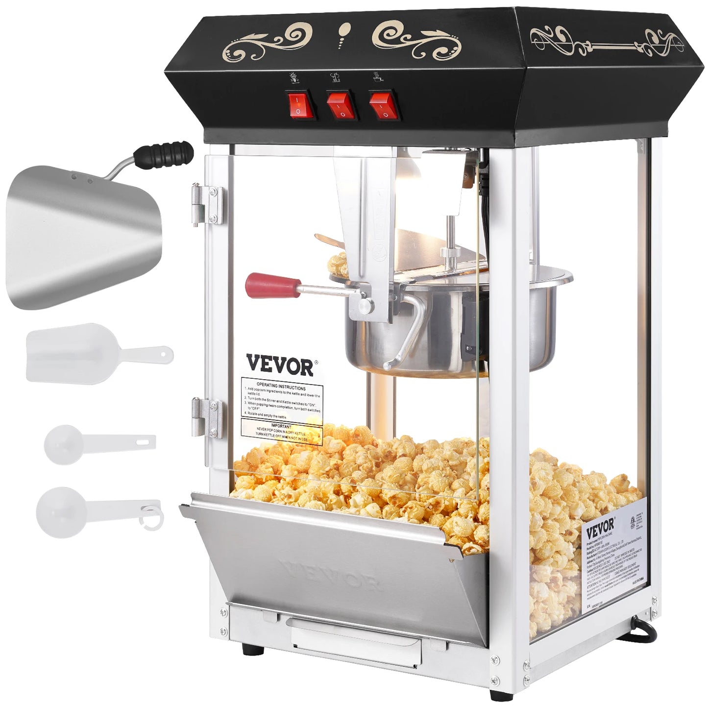 Succebuy 8 Oz Commercial Countertop Movie Theater Popcorn Maker
