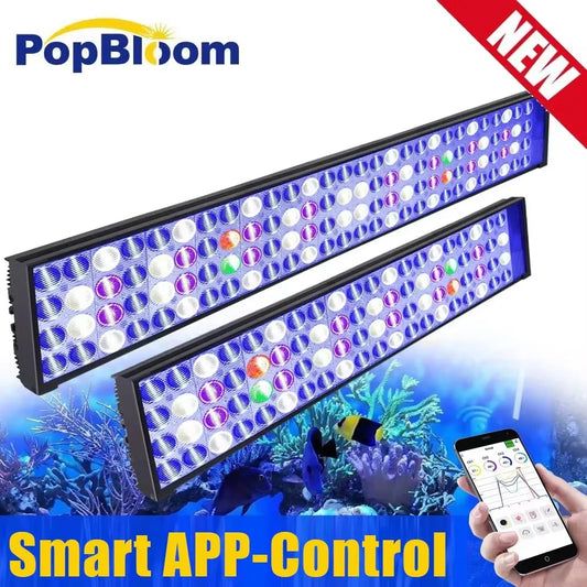 PopBloom WiFi LED Aquarium Light For Reef Marine Tanks