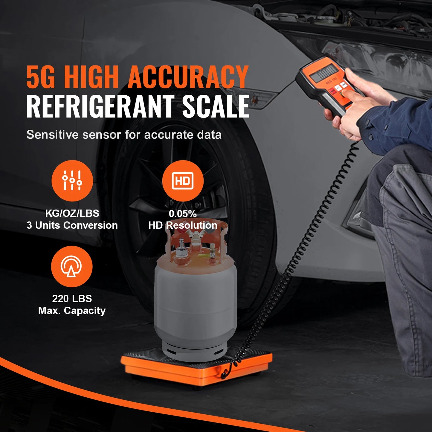 SucceBuy 110 220 Lbs Refrigerant Scale With Remote