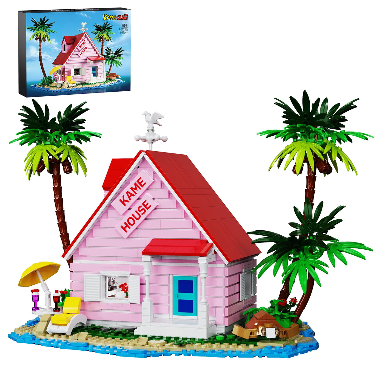 Kame House Building Blocks Set Anime Architecture Collectible Model