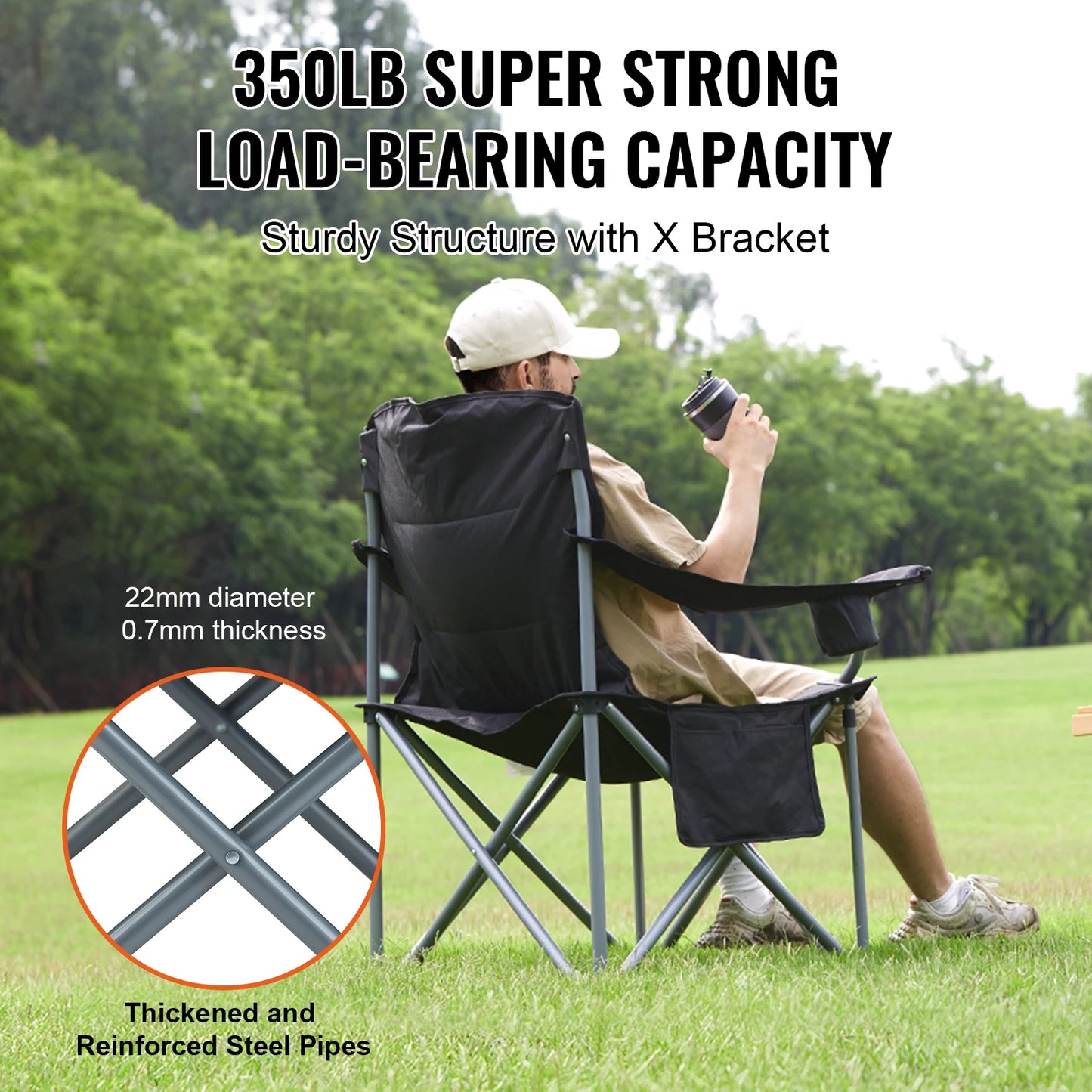 SucceBuy Outdoor Camping Folding Chair Portable Ultralight Beach Seat