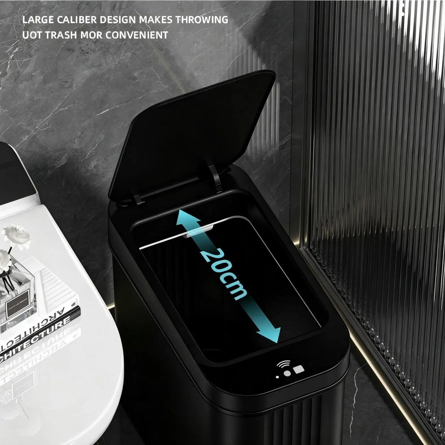 Smart WiFi Touchless Sensor Trash Can 2 Pack Home Use