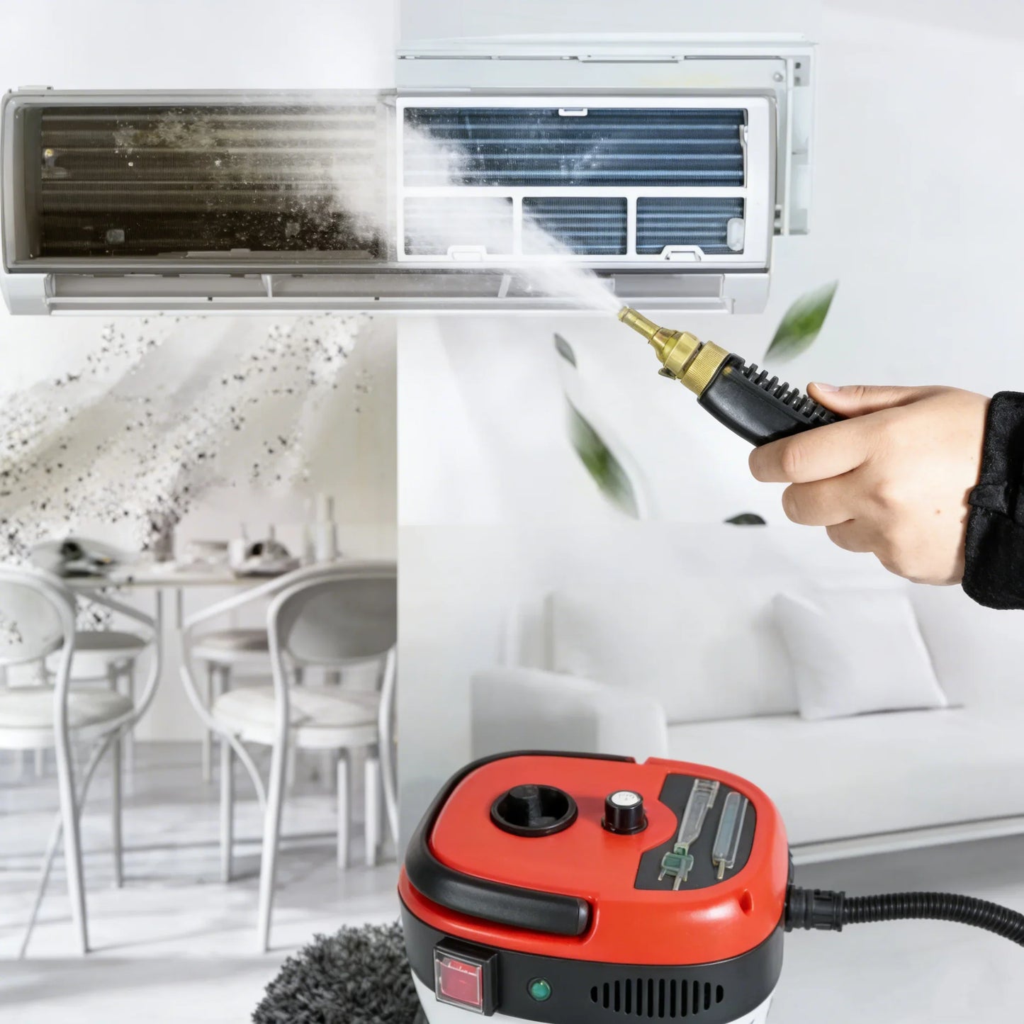 110V High Pressure Steam Cleaner With Multi Nozzles For Kitchen Car Bathroom