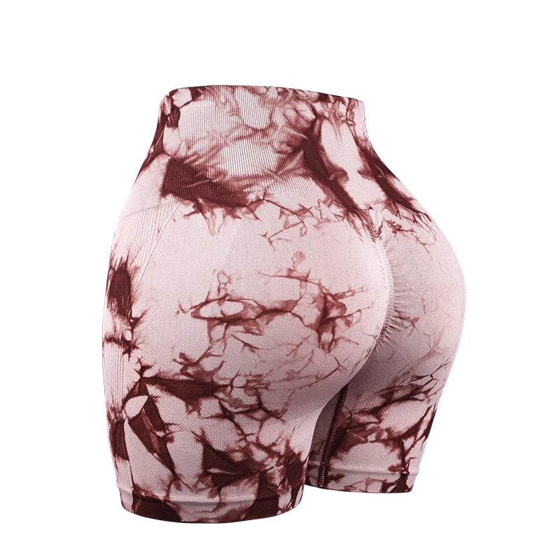 CHRLEISURE Seamless Ribbed Yoga Shorts High Waist Women Sportswear