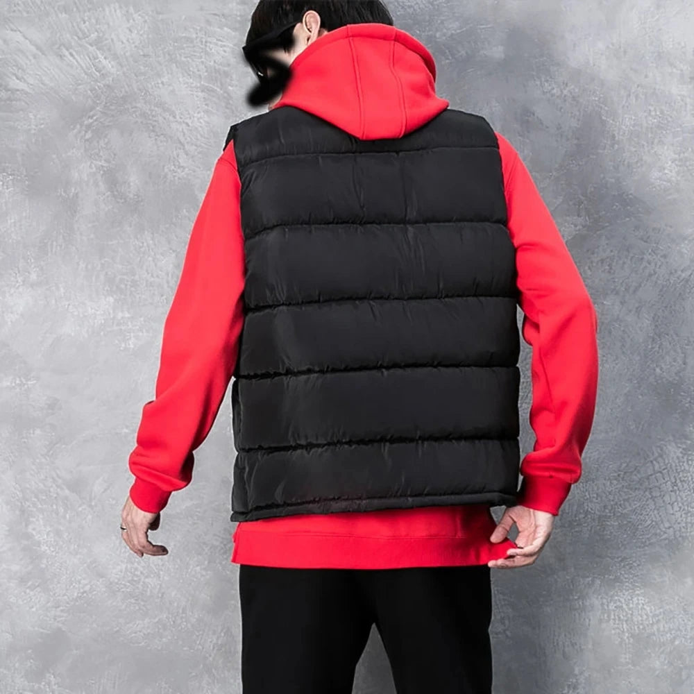 Aiwetin Mens Vest Jacket Warm Sleeveless Waterproof Zipper Coat