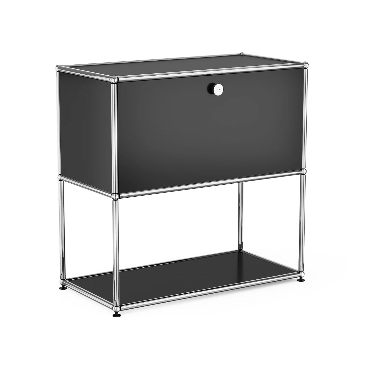 Furgle Modern Modular Nightstand With Metal Frame And Storage