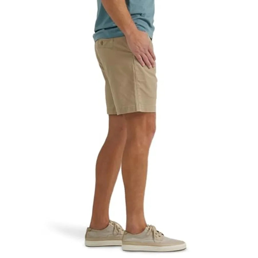 Mens Flat Front Shorts Cotton Polyester Summer Outdoor Wear
