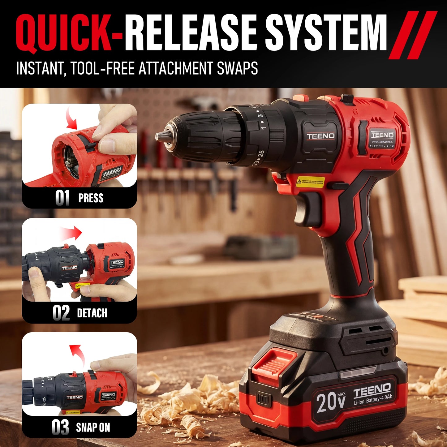 20V Max 9-In-1 Cordless Tool Combo Kit Batteries Included