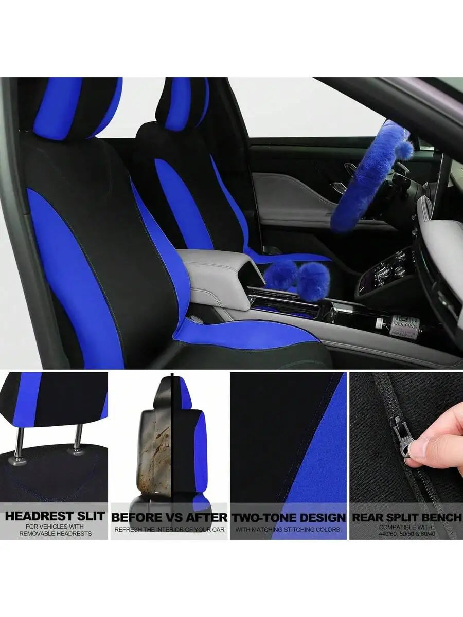 Car Interior Accessories Set With Steering Wheel Cover And Mats