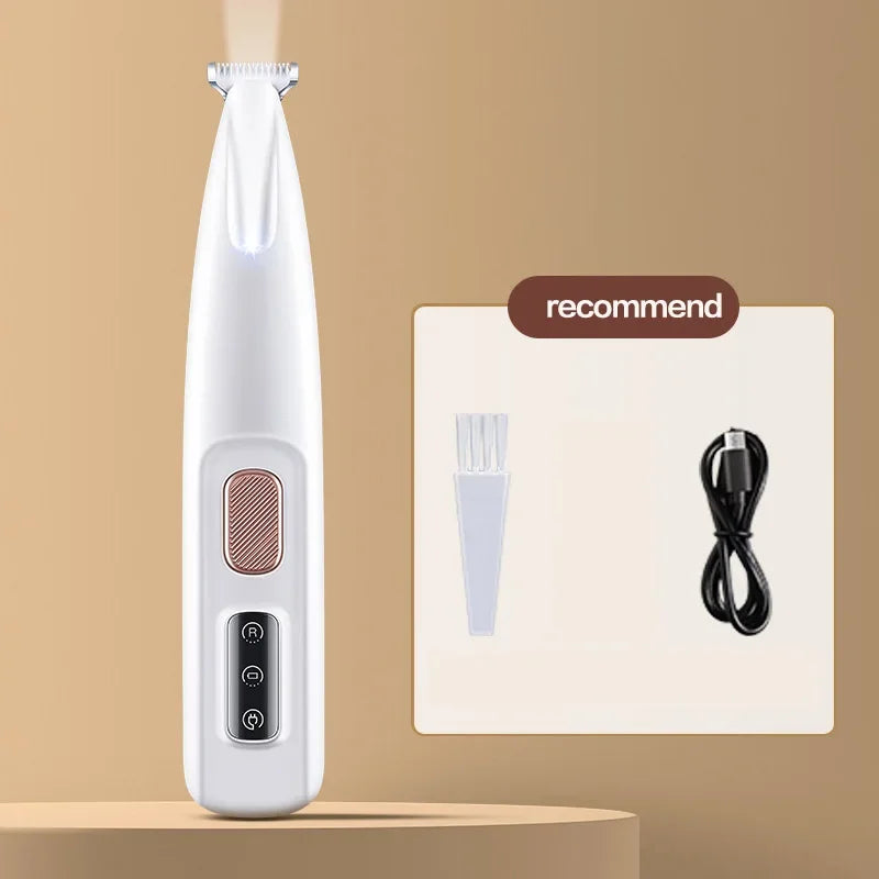 Dog Paw Trimmer With LED Light And Display Waterproof Grooming