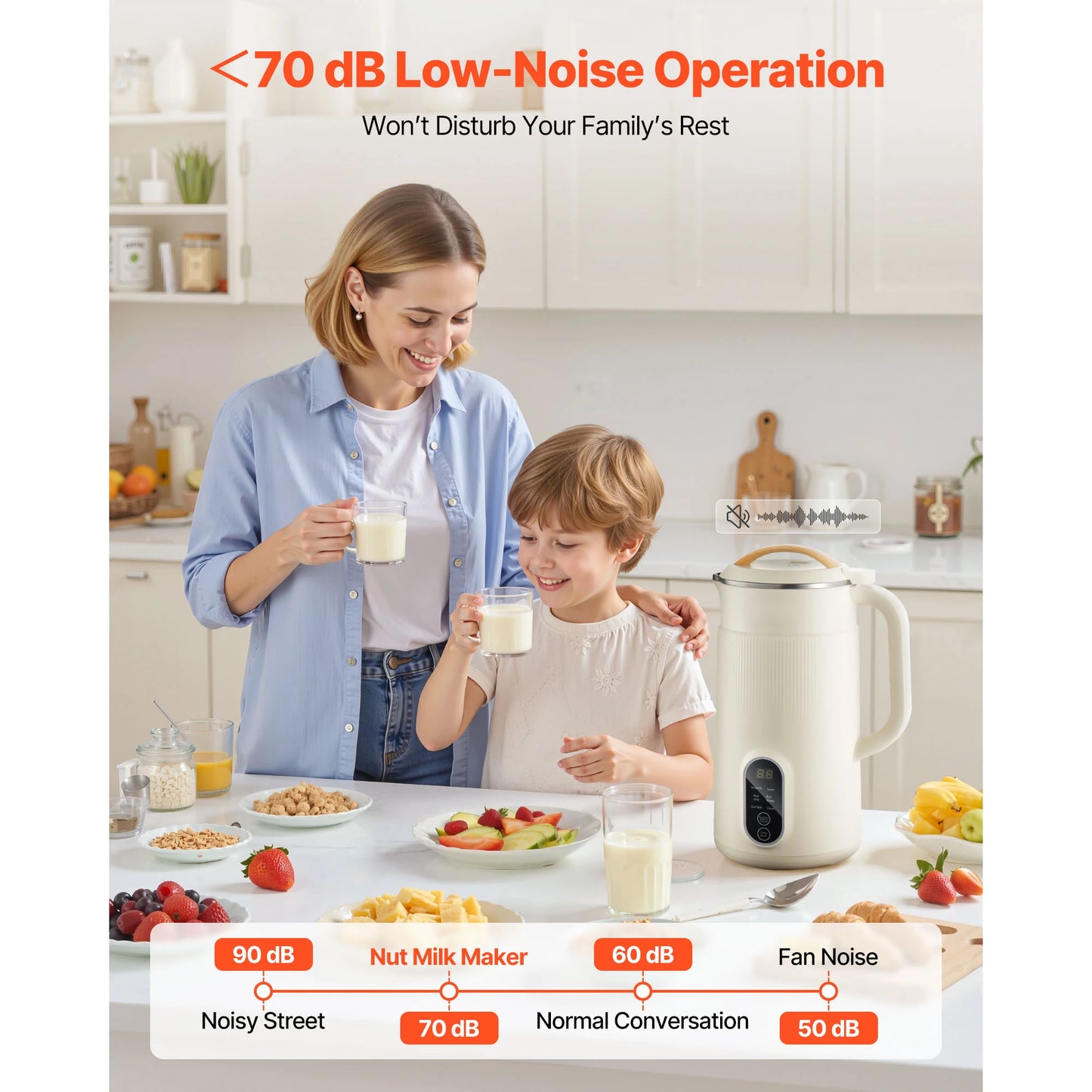 VEVOR 8-in-1 Nut Milk Maker With Self Cleaning