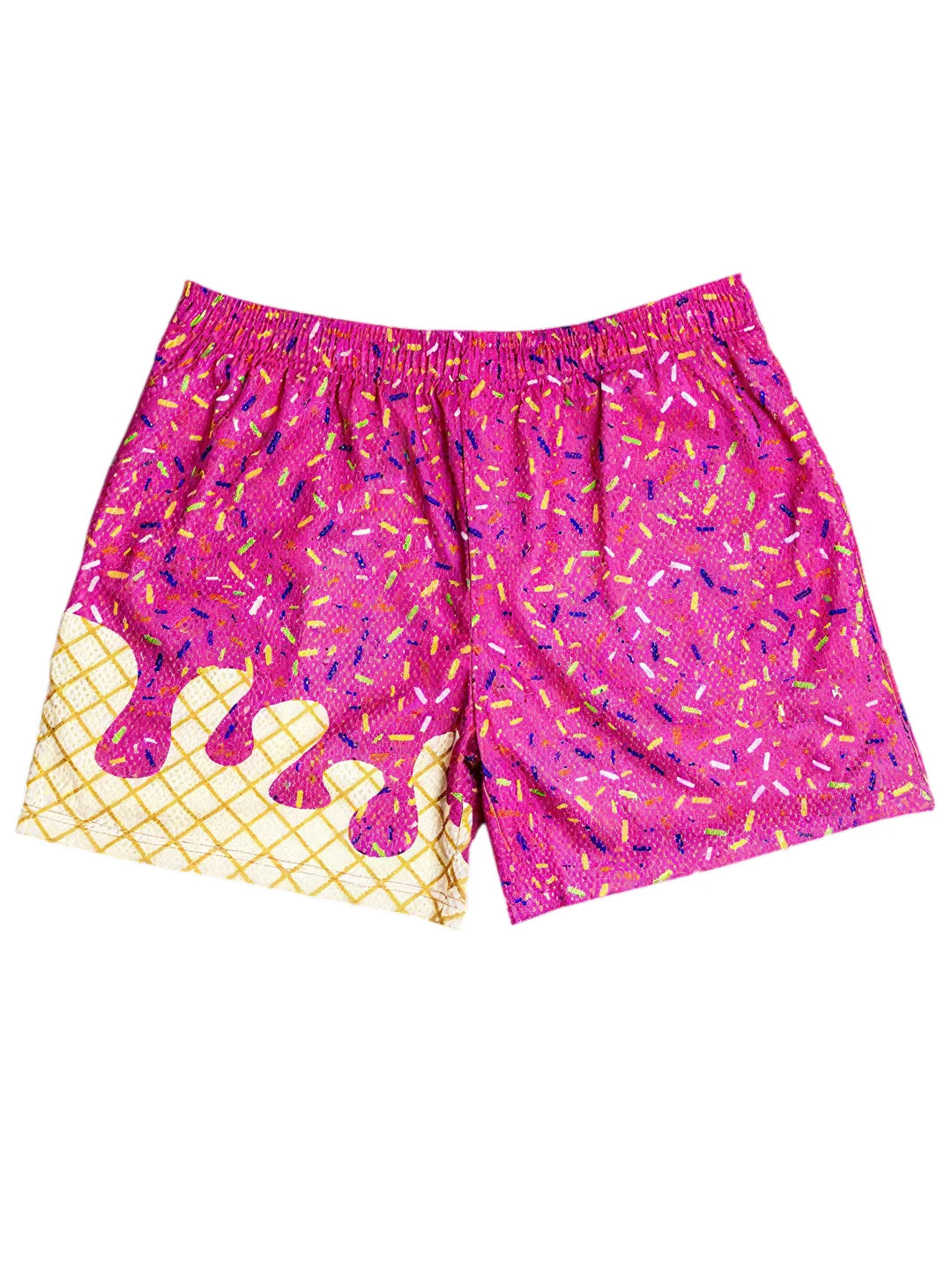 Ice Cream Print Casual Shorts For Golf Running Beach Activities