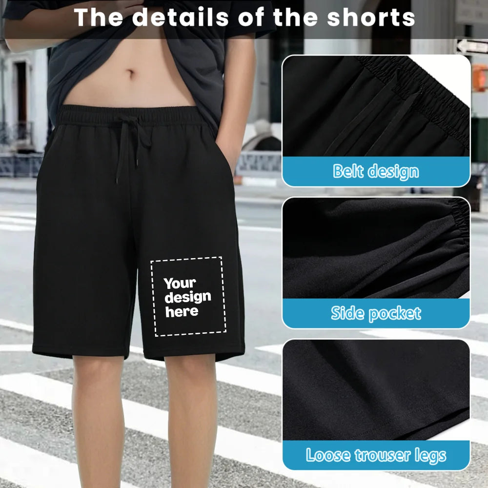 Custom Print Tech Shorts For Men With Front Image Print