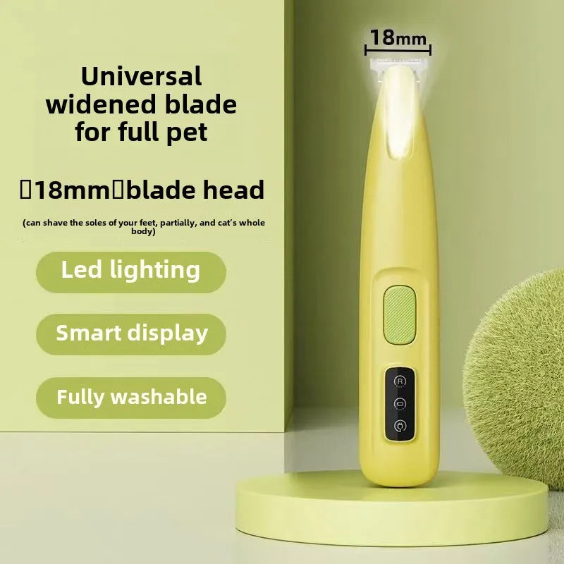 Dog Paw Trimmer With LED Light And Display Waterproof Grooming