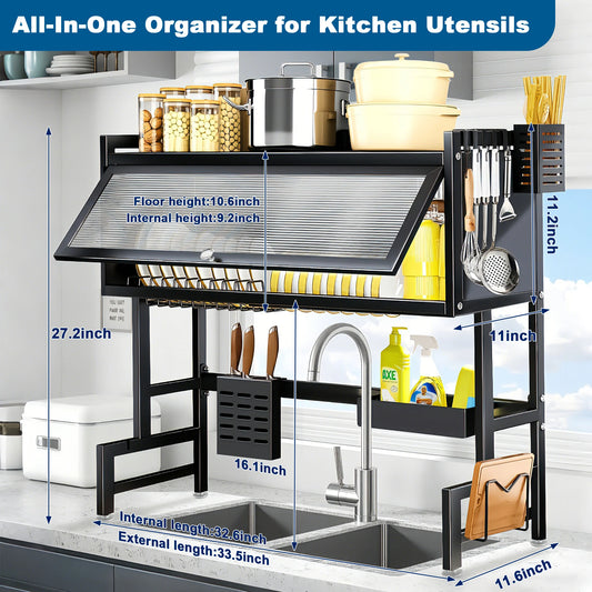 Stainless Steel Kitchen Sink Drying Rack With Space Saving Design