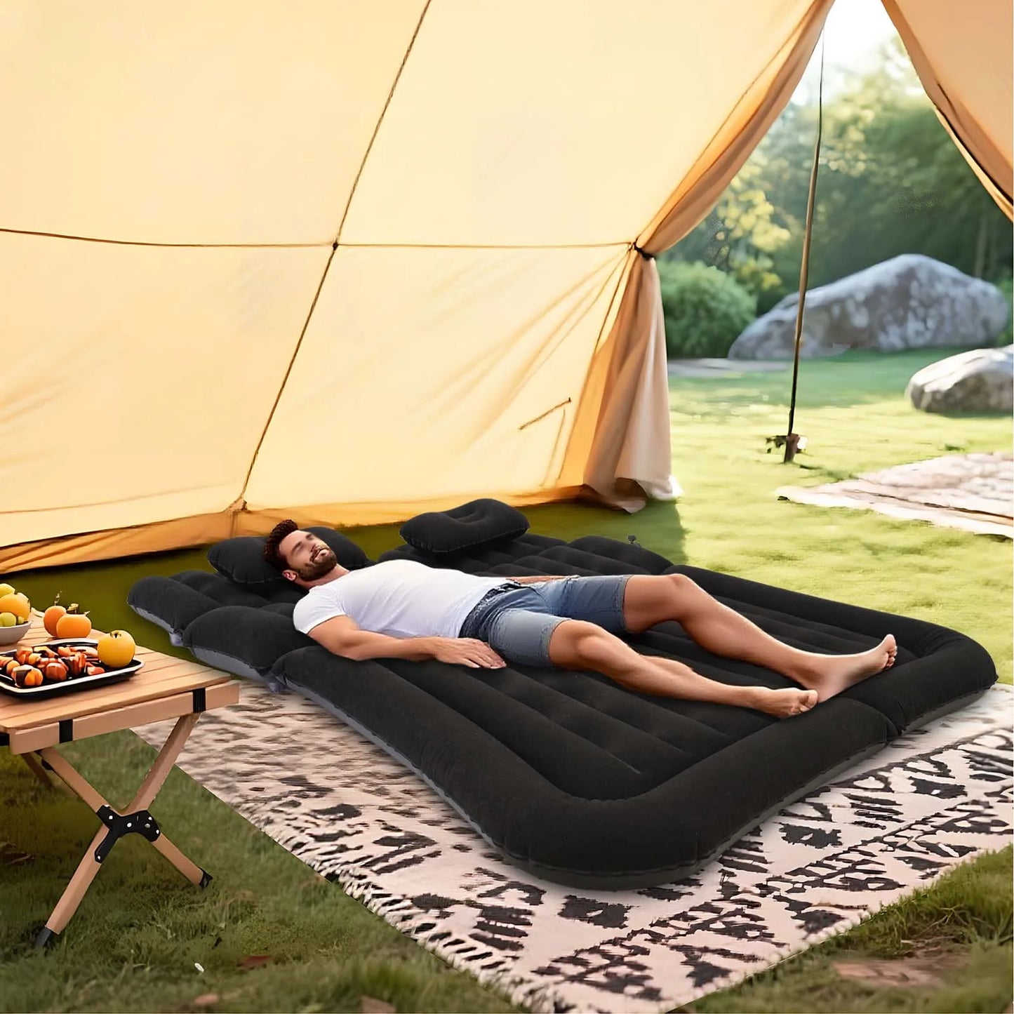 SUV Air Mattress With Pillows For Car Travel And Camping