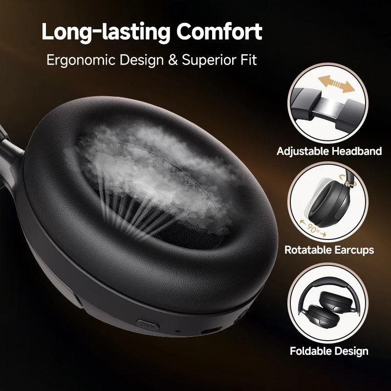 QCY H3 Pro ANC Bluetooth Headphones With LDAC And 55H Playtime