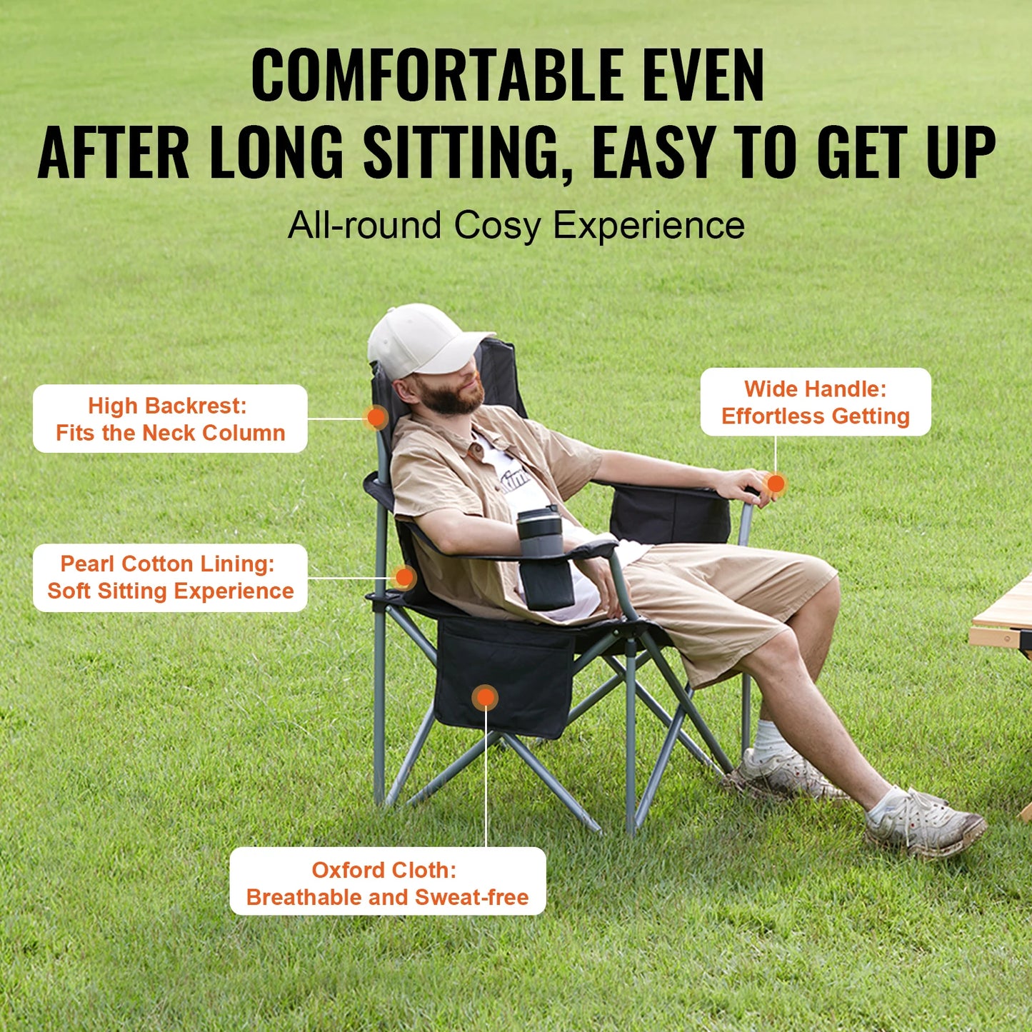 SucceBuy Outdoor Camping Folding Chair Portable Ultralight Beach Seat