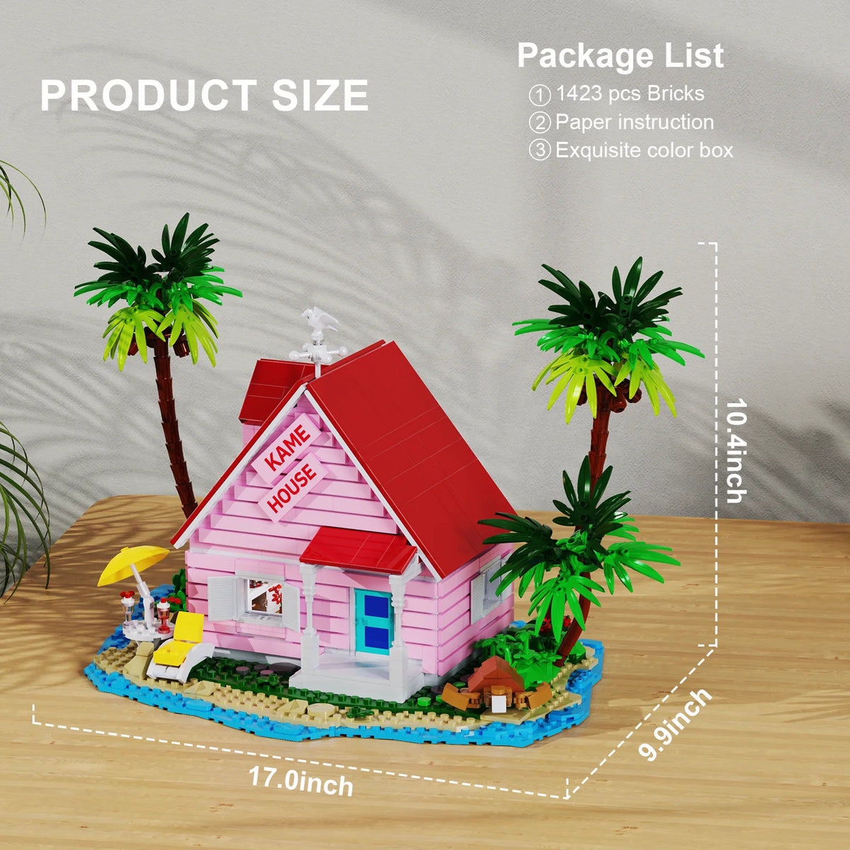 Kame House Building Blocks Set Anime Architecture Collectible Model