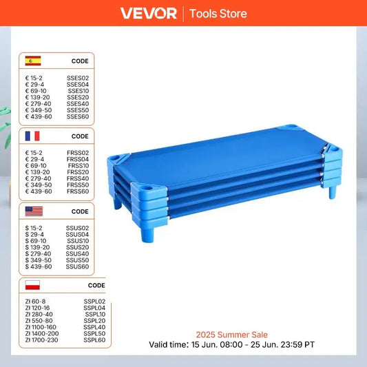VEVOR Stackable Kiddie Nap Cots Pack Of Four Or Six