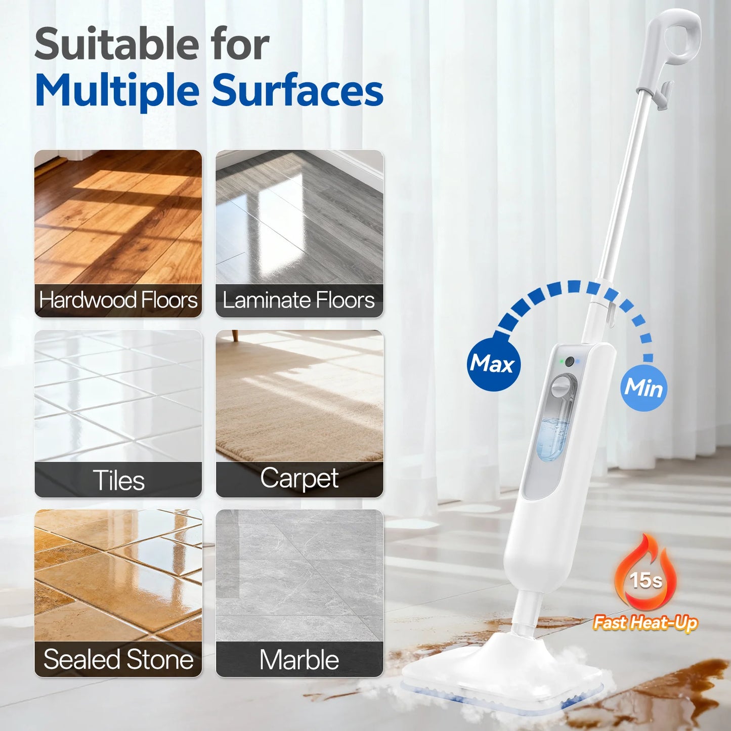 Inse 1300 Watt 12 In 1 Steam Mop Scrubber