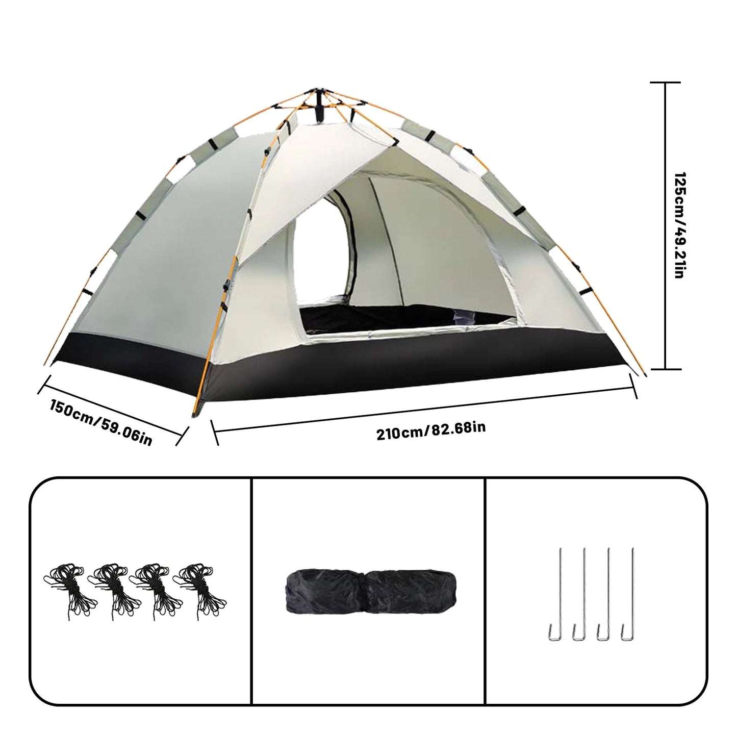 Pakicetus Auto Tent With Quick 60-Second All-Weather Setup