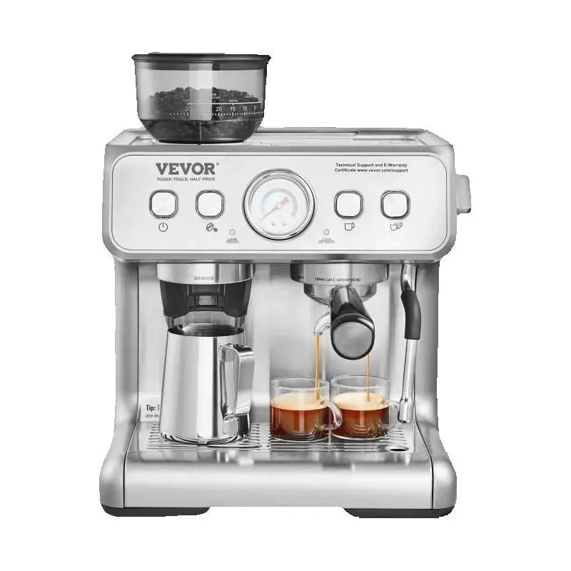 Vevor 15 Bar Espresso Machine With Grinder And Milk Frother