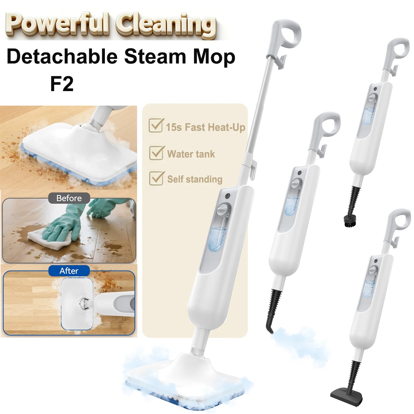 Inse 1300 Watt 12 In 1 Steam Mop Scrubber