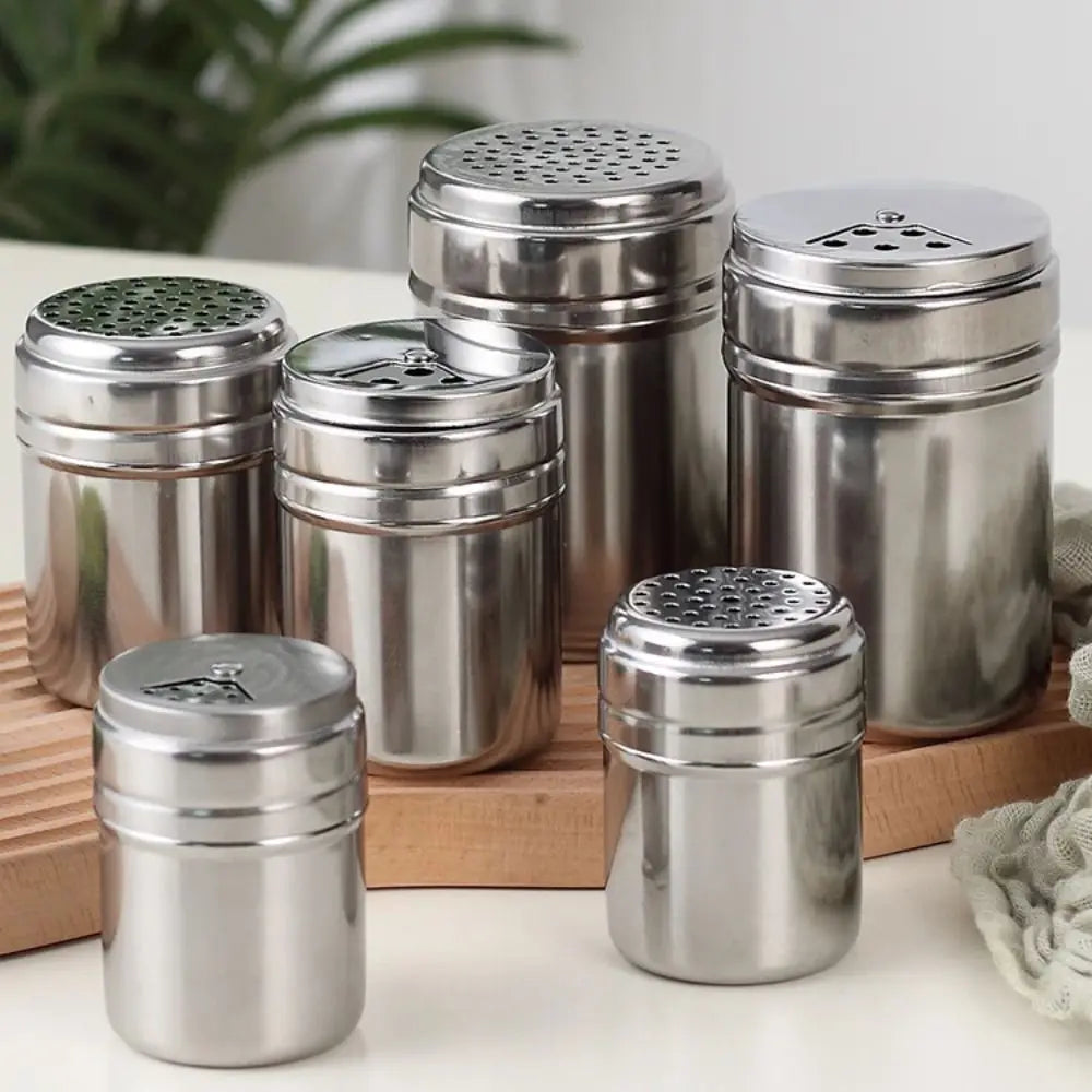 Stainless Steel Rotating Spice Shaker Jar For Salt And Sugar