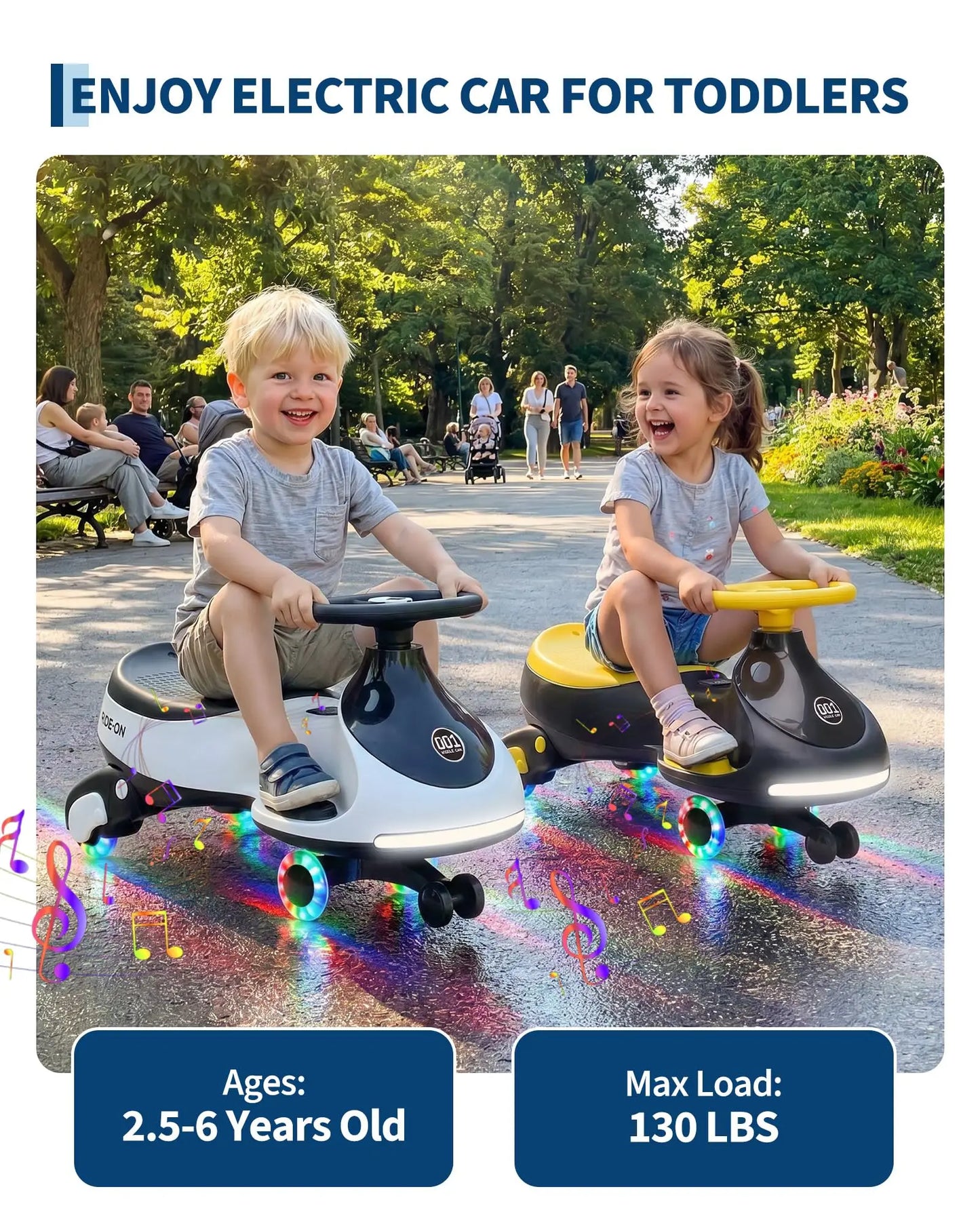 HiMISS 12V Electric Wiggle Car For Kids Dual Ride On