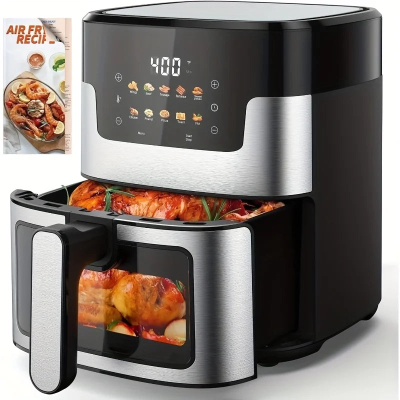 12L Visual Intelligent Fully Automatic Air Fryer Stainless Steel