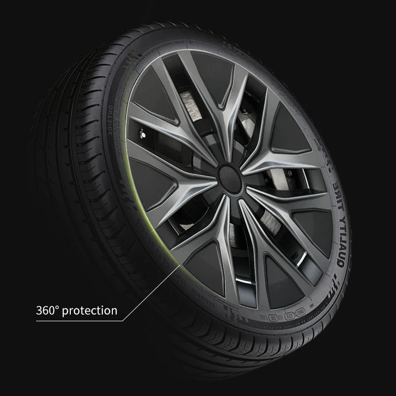 MOTENIO 4Pcs Arachnid Web Hub Caps for Tesla Model Y