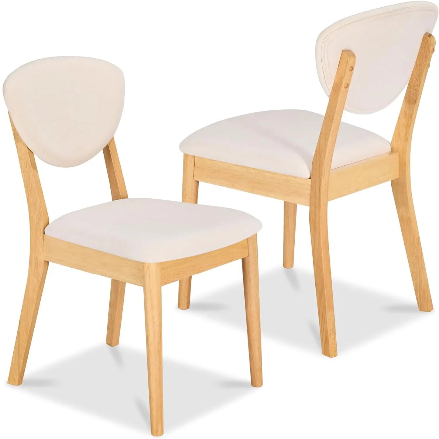 Mid-Century Modern Upholstered Dining Chairs Set Of 2