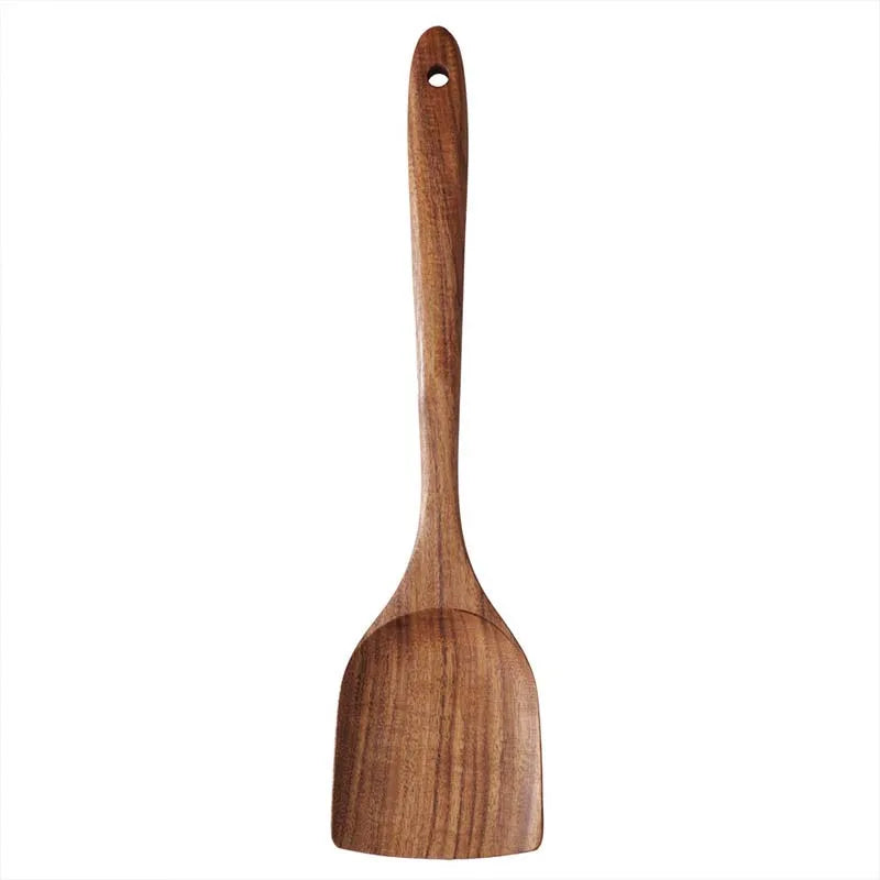 Wooden Kitchen Utensil Set For Everyday Cooking And Baking