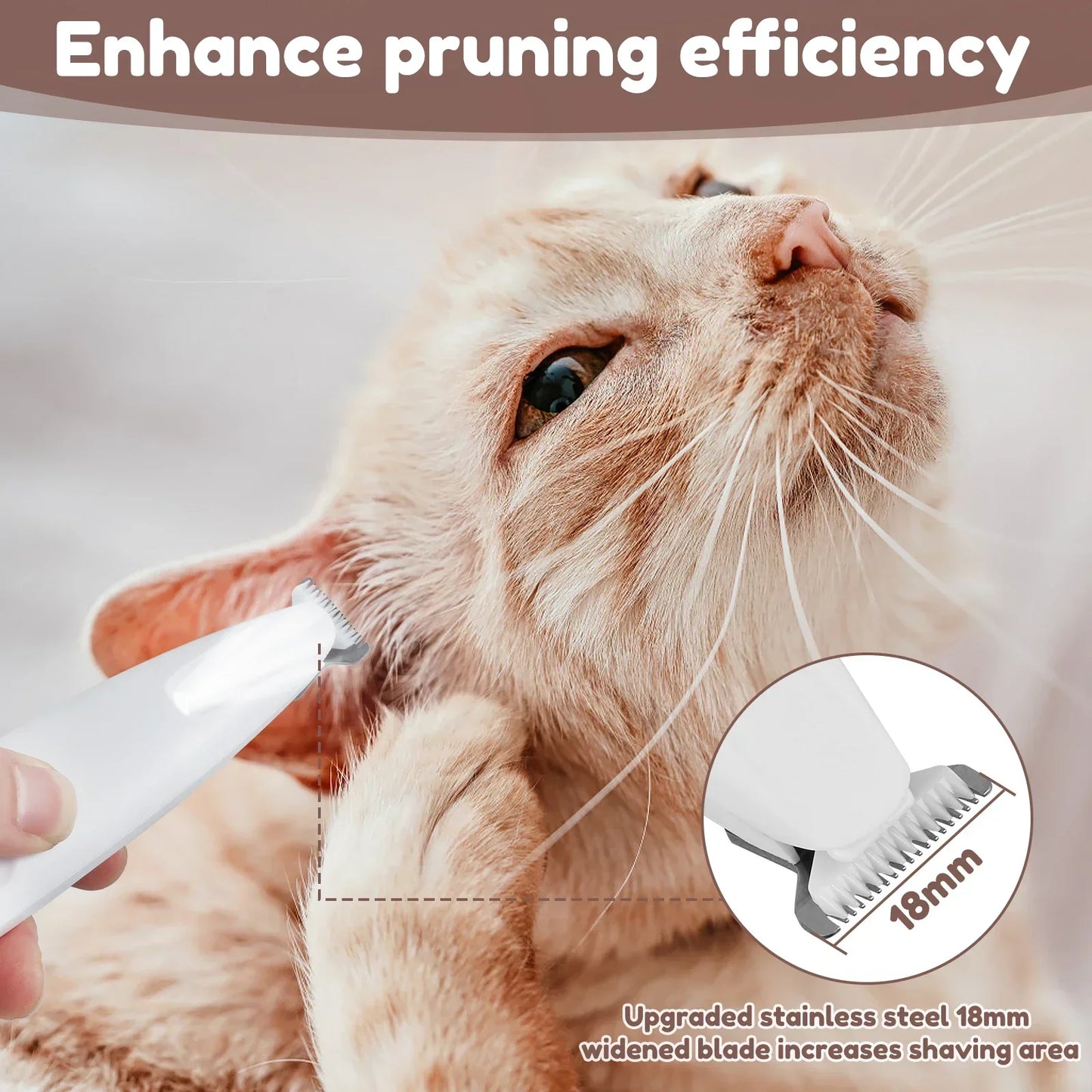 Dog Paw Trimmer With LED Light And Display Waterproof Grooming