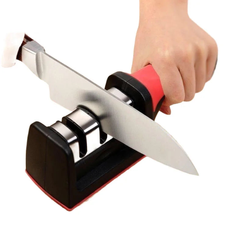 Quick Knife Sharpener With Non Slip Base For Kitchen Use