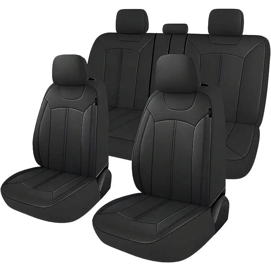 PVC Car Seat Covers for 5 Seats With Backrest Zipper