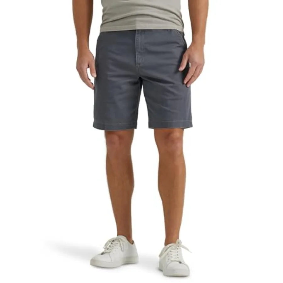 Mens Flat Front Shorts Cotton Polyester Summer Outdoor Wear