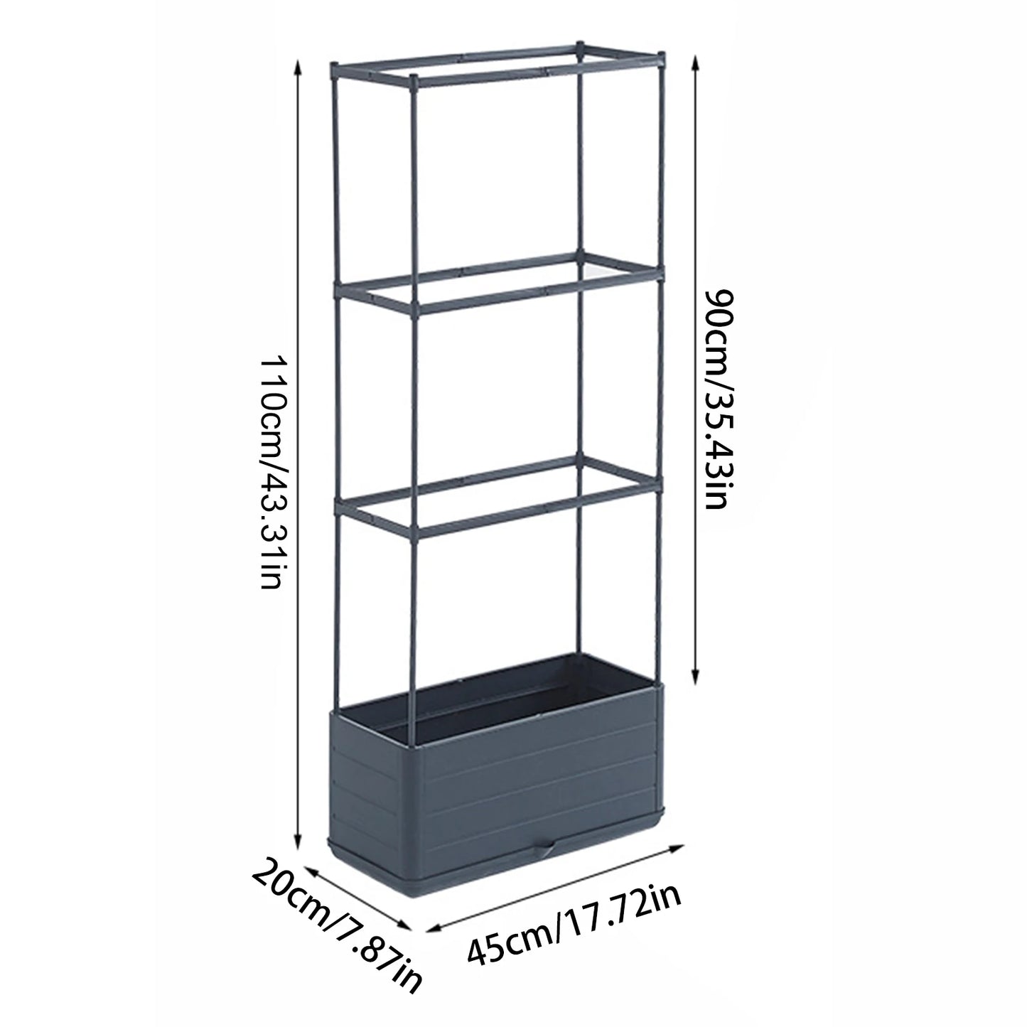 Raised Garden Bed Planter With Trellis Self Watering System