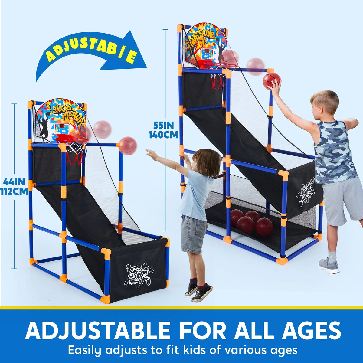 Joyfy Led Arcade Basketball Hoop Game Set For Children