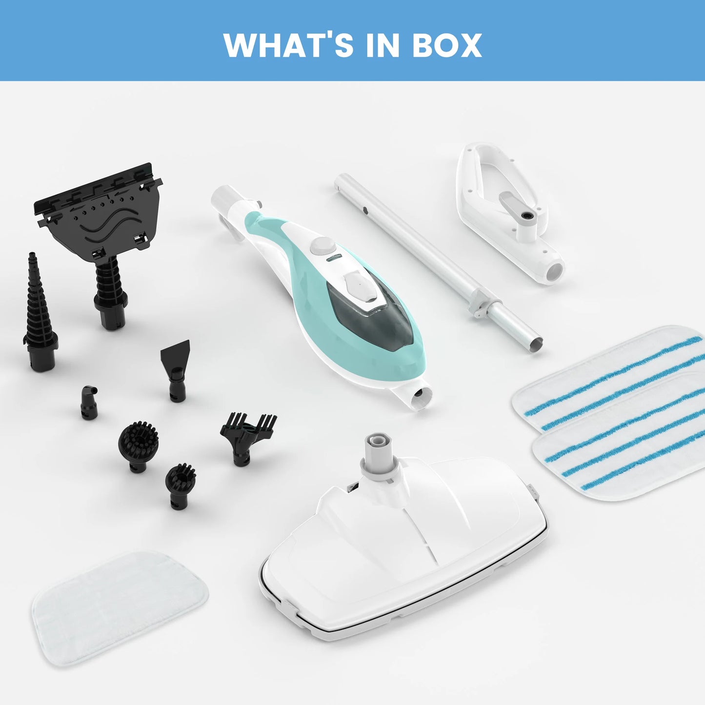10-In-1 Steam Mop 1550W Detachable Handheld Cleaner