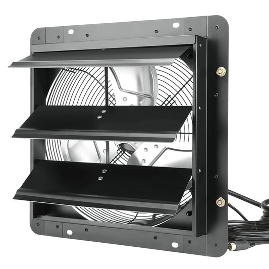 SucceBuy Shutter Exhaust Fan 10-Speed Wall Mount Ventilation for Greenhouses