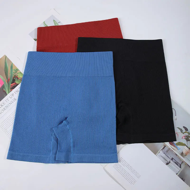 CHRLEISURE Seamless Ribbed Yoga Shorts High Waist Women Sportswear