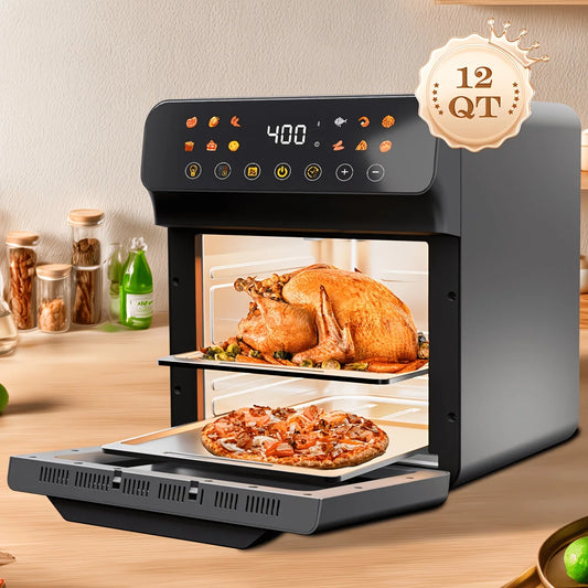 12L Visual Intelligent Fully Automatic Air Fryer Stainless Steel