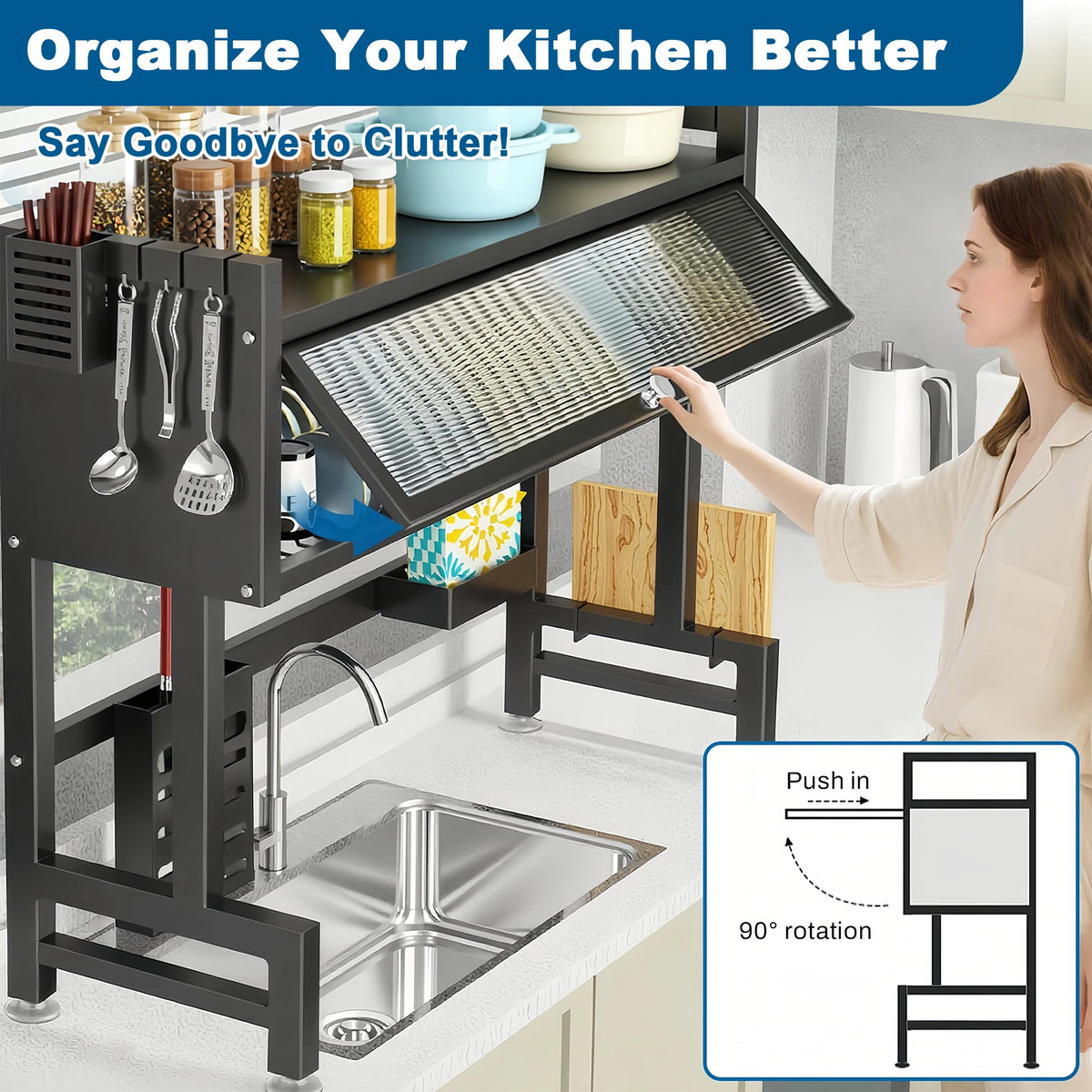 Stainless Steel Kitchen Sink Drying Rack With Space Saving Design