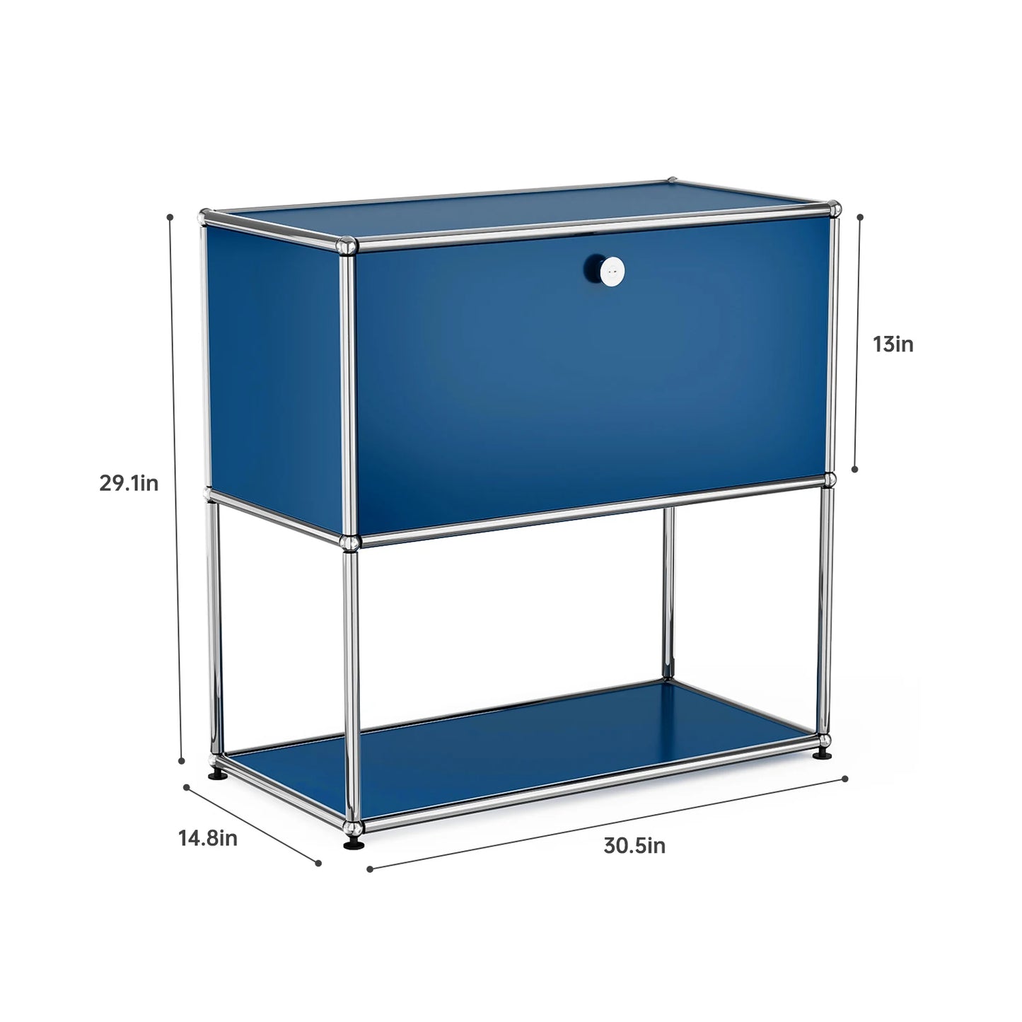 Furgle Modern Modular Nightstand With Metal Frame And Storage
