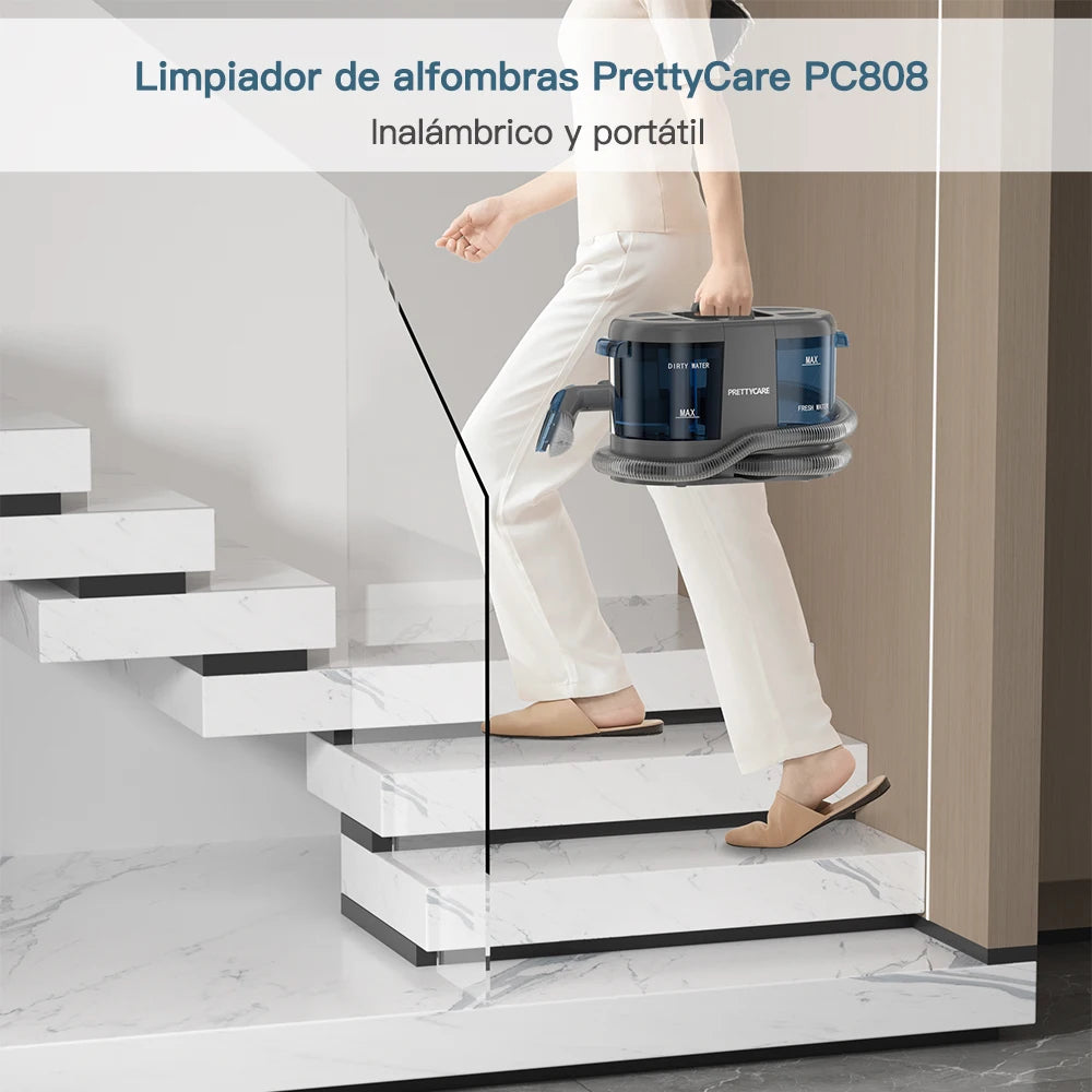 Prettycare 1.4m Hose Cordless Wet Dry Fabric Vacuum